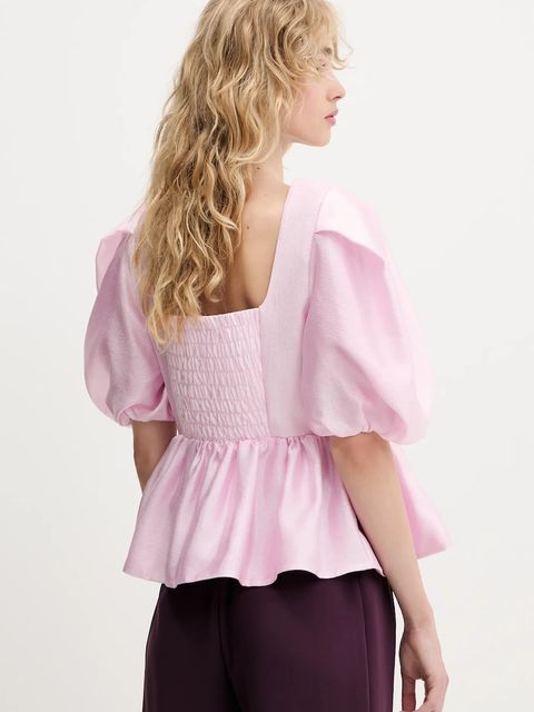 Stine Goya bluzka damska kolor różowy gładka SG-PF25-T073-2067