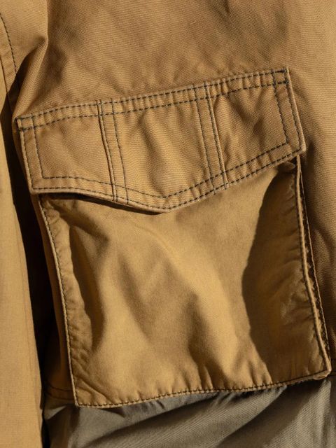 Golden Goose panelled flap-pocket jacket - Brown