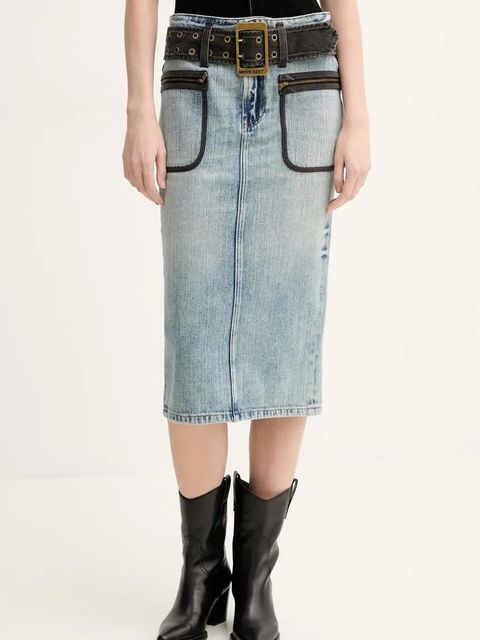 Miss Sixty spódnica kolor niebieski midi prosta 6S1KJ58600 - zdjęcie produktu nr 1