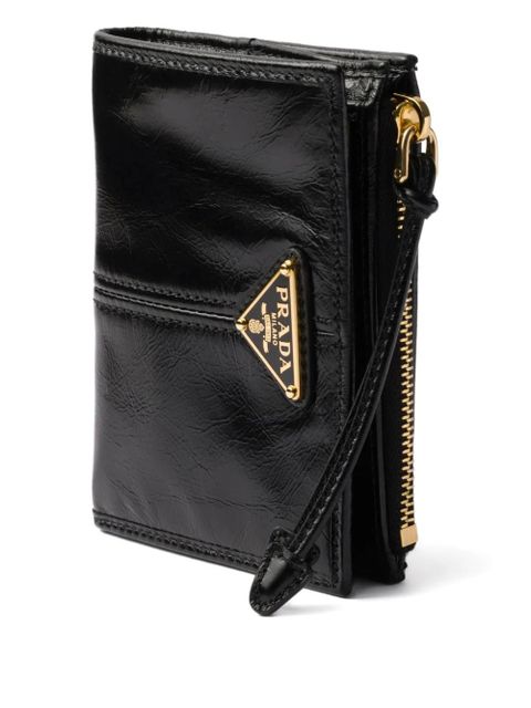 Prada textured leather zip wallet - Black