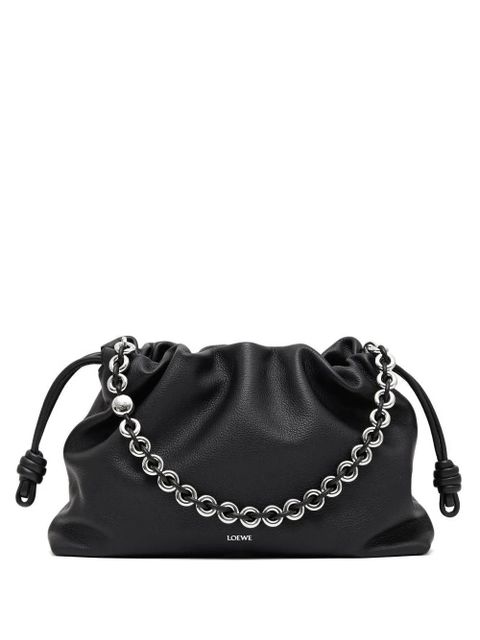 LOEWE Large Flamenco chain-strap bucket bag - Black - zdjęcie produktu nr 1