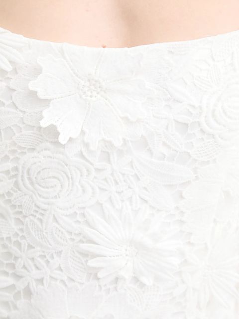 Bardot sukienka kolor biały midi rozkloszowana 60000DB