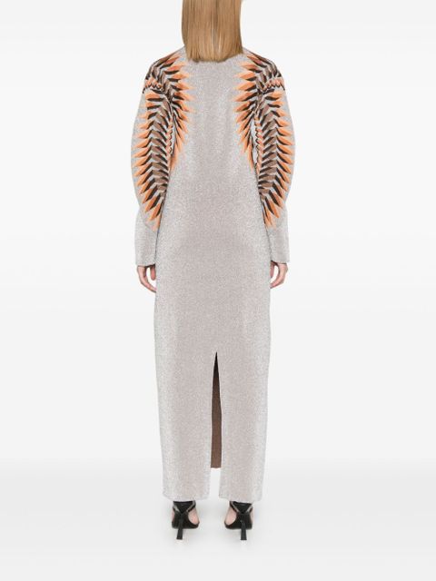 Rabanne lurex jacquard maxi dress - Grey