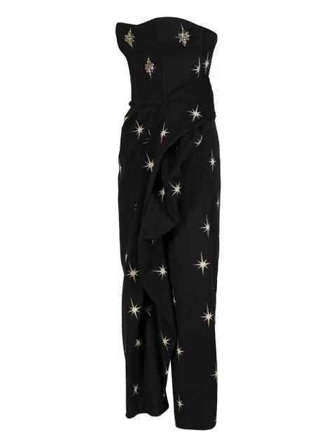 Johanna Ortiz Ethereal star-print strapless dress - Black - zdjęcie produktu nr 2
