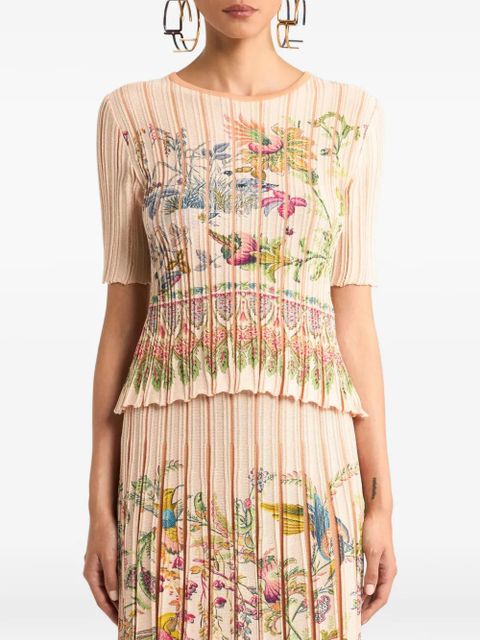 ETRO pleating floral top - Neutrals - zdjęcie produktu nr 2