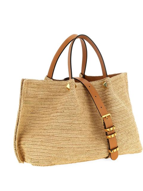 Valentino Garavani VLogo Signature stud-embellished tote bag - Neutrals - zdjęcie produktu nr 1