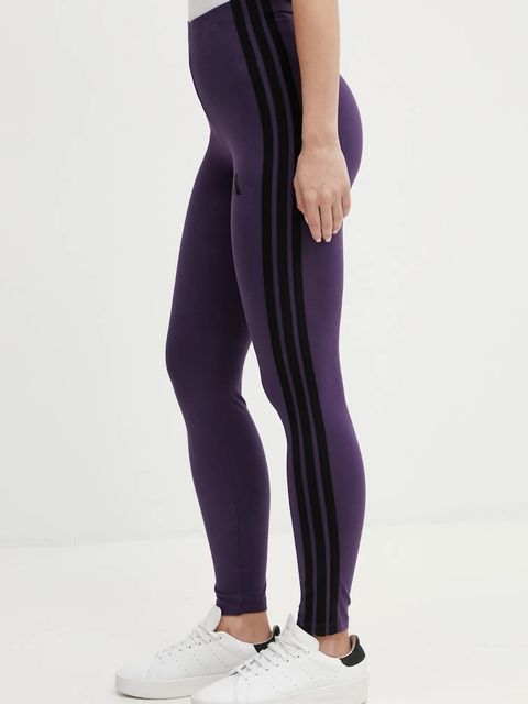adidas legginsy Essentials damskie kolor fioletowy z aplikacją JY3176