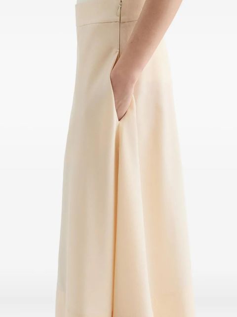 Jil Sander wool asymmetric skirt - Neutrals