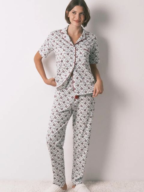 women'secret komplet piżamowy bawełniany damska kolor beżowy bawełniana 3792070 - zdjęcie produktu nr 1