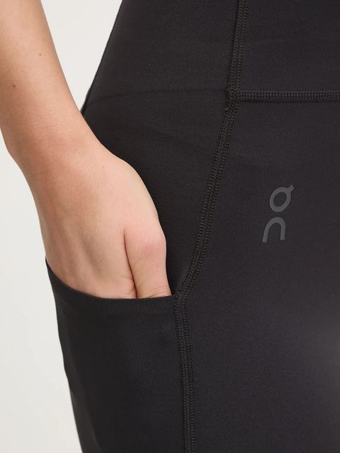 On legginsy treningowe Studio kolor czarny gładkie 1WF10580553