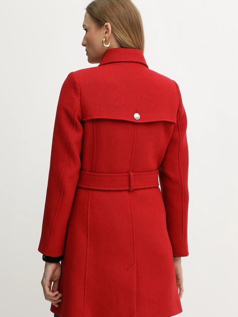Morgan płaszcz z dodatkiem wełny kolor czerwony GEVA
