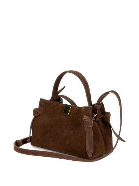 Yuzefi mini Gyoza suede tote bag - Brown