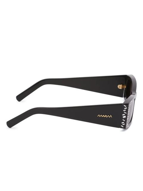 Marni Eyewear logo-print sunglasses - Black
