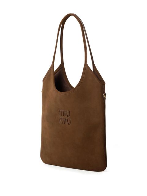 Miu Miu Ivy suede tote bag - Brown