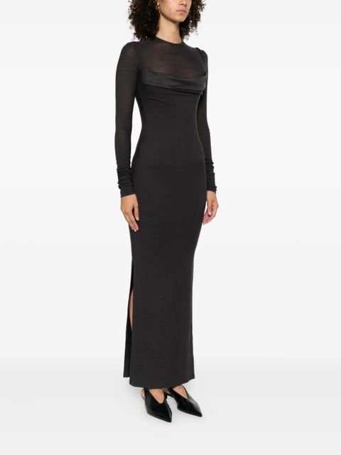 Nanushka cowl-neck side-split maxi dress - Grey - zdjęcie produktu nr 2