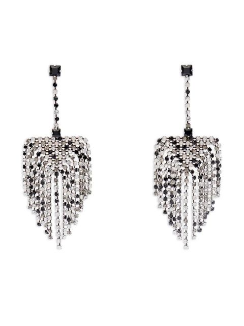 ISABEL MARANT Faye crystal-fringe earrings - Silver - zdjęcie produktu nr 1