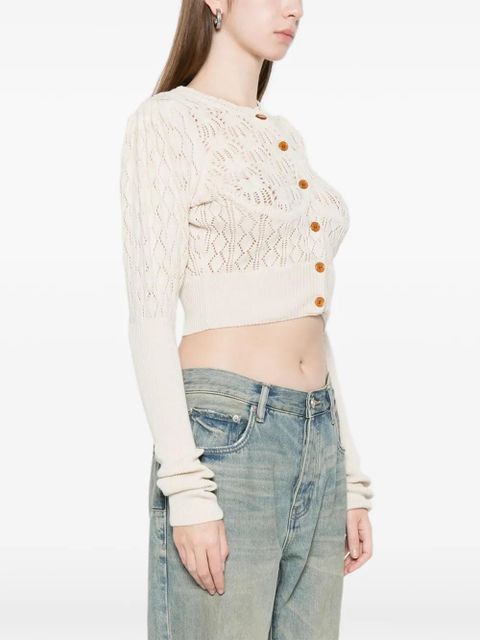 Vivienne Westwood Ella textured cardigan - Neutrals