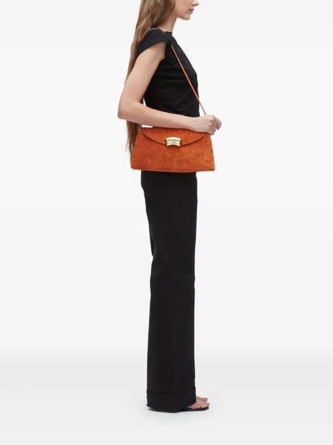 3.1 Phillip Lim curved-flap suede clutch - Orange - zdjęcie produktu nr 2