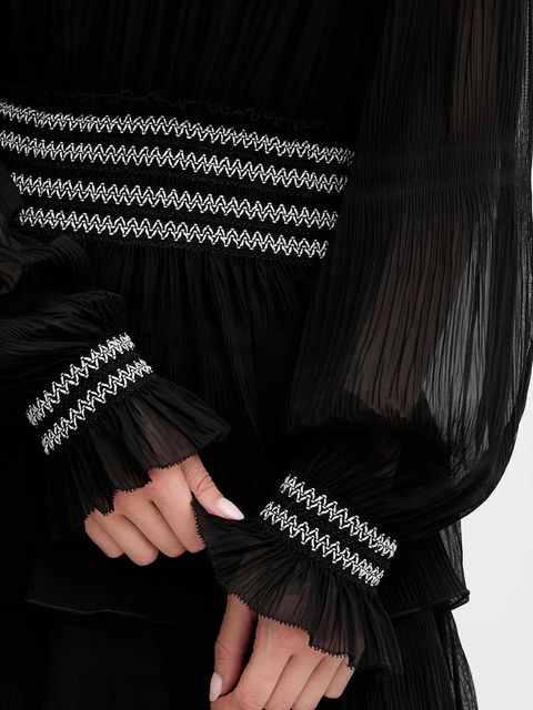 BOSS Orange sukienka kolor czarny mini rozkloszowana 50544042