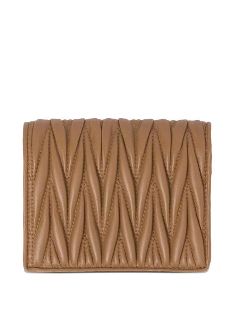 Miu Miu matelassé-quilted leather wallet - Brown - zdjęcie produktu nr 2