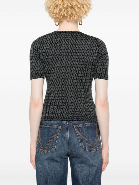 Valentino Garavani Toile Iconographe knitted top - Grey