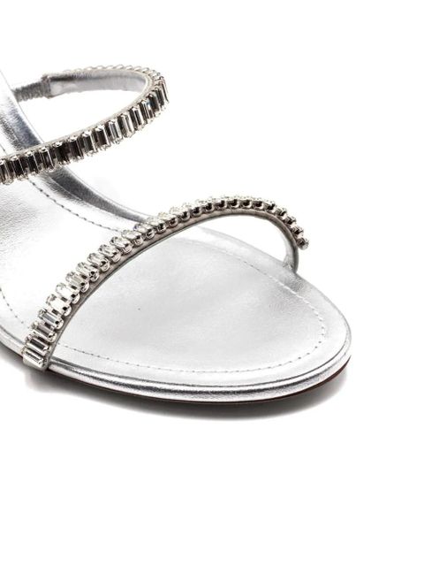 René Caovilla Cleo embellished strappy sandals - Silver