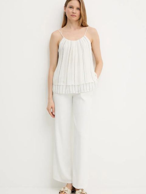 BOSS bluzka damska kolor biały wzorzysta 50539921