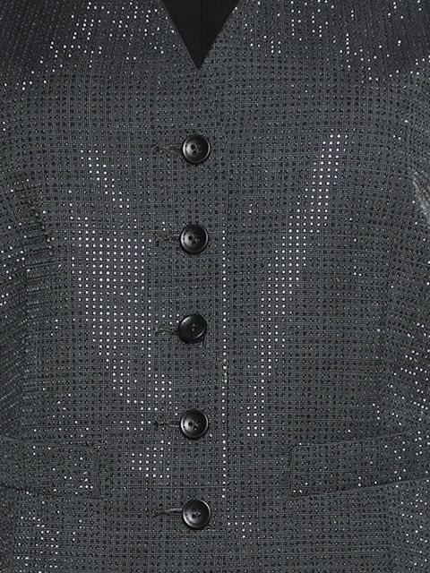 Alexander Wang buttoned v-neck top - Grey