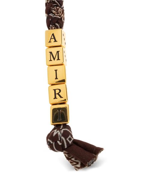 AMIRI dice beaded keyring - Brown
