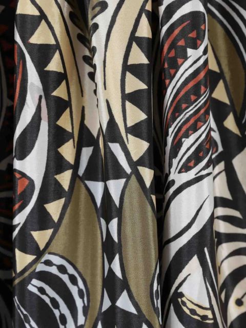 FARM Rio high-neck floral-print dress - White