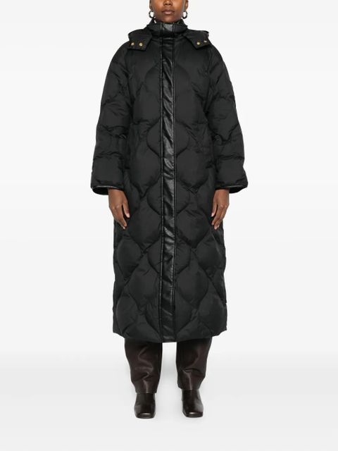 PINKO quilted leather-insert coat - Black - zdjęcie produktu nr 2