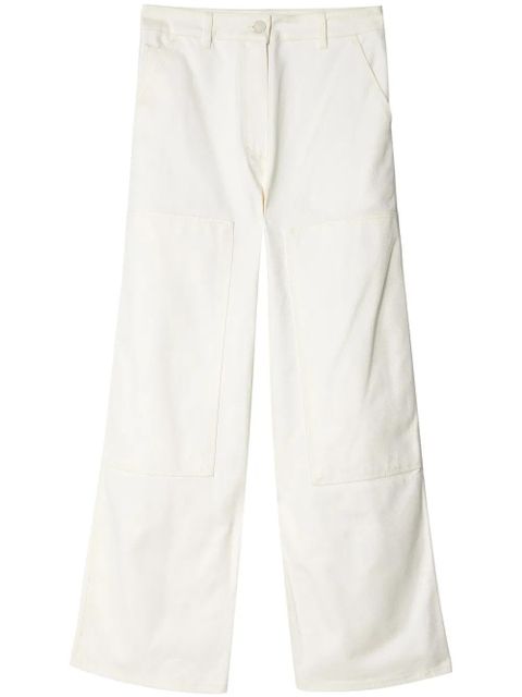 Cecilie Bahnsen double-knee straight-leg cotton trousers - White - zdjęcie produktu nr 1