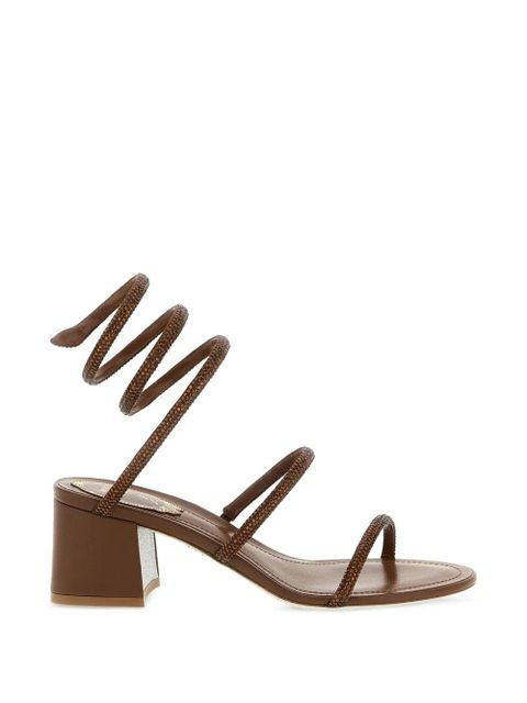 René Caovilla Cleo coiled-strap leather sandals - Brown - zdjęcie produktu nr 1