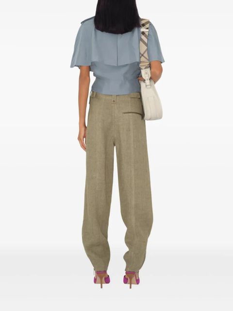 Burberry linen trousers - Brown - zdjęcie produktu nr 2