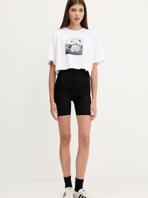 Vans t-shirt bawełniany damski kolor biały VN000RCHWHT1 - zdjęcie produktu nr 2