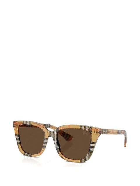 Burberry square-frame checked sunglasses - Brown - zdjęcie produktu nr 2
