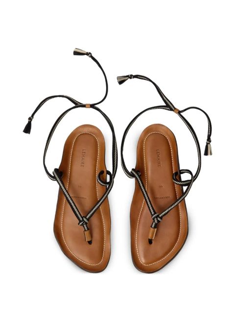 LEMAIRE bicolor-laces sandals - Brown