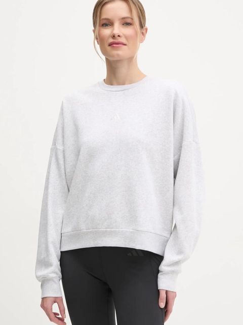 adidas bluza Essentials damska kolor szary melanżowa JI6060 - zdjęcie produktu nr 1