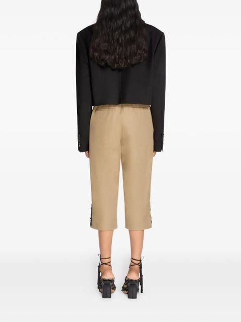 DRIES VAN NOTEN embroidered cropped blazer - Black