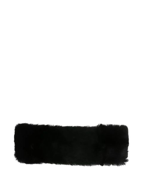TOTEME shearling headband - Black - zdjęcie produktu nr 1