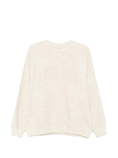ANINE BING leopard-pattern logo sweatshirt - Neutrals - zdjęcie produktu nr 1
