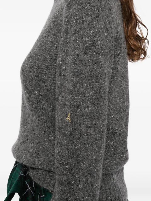 JW Anderson embroidered crew-neck jumper - Grey