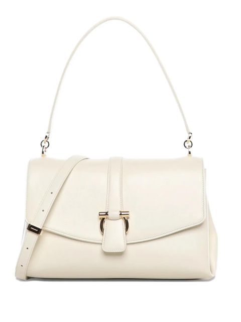 Ferragamo logo-buckle shoulder bag - White - zdjęcie produktu nr 1