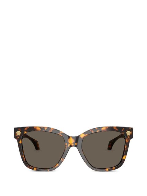 Versace Eyewear medallion square-frame sunglasses - Brown - zdjęcie produktu nr 1