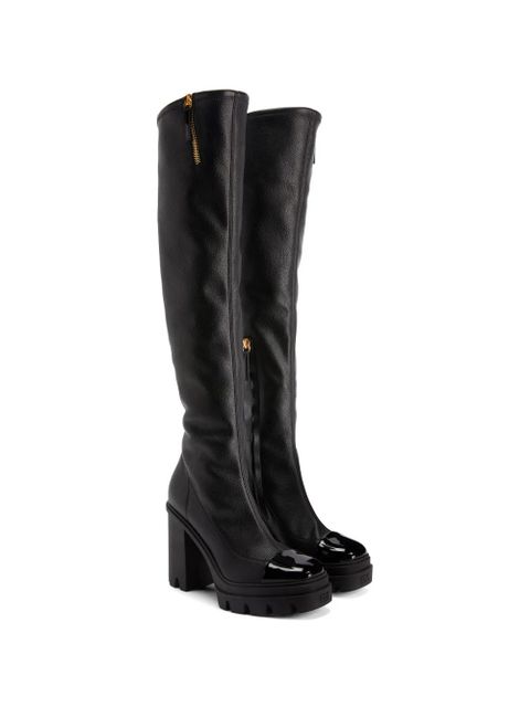 Giuseppe Zanotti shiny toe platform boots - Black - zdjęcie produktu nr 2