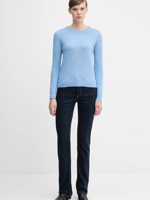 United Colors of Benetton sweter wełniany damski kolor niebieski lekki 1002D1K01