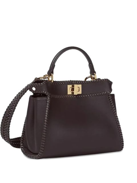 FENDI small Peekaboo braided tote bag - Brown - zdjęcie produktu nr 1
