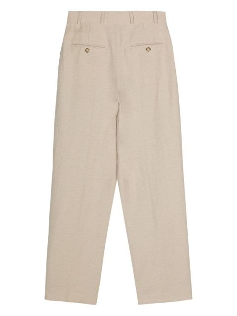 TOTEME pleat-detail tapered trousers - Neutrals - zdjęcie produktu nr 2