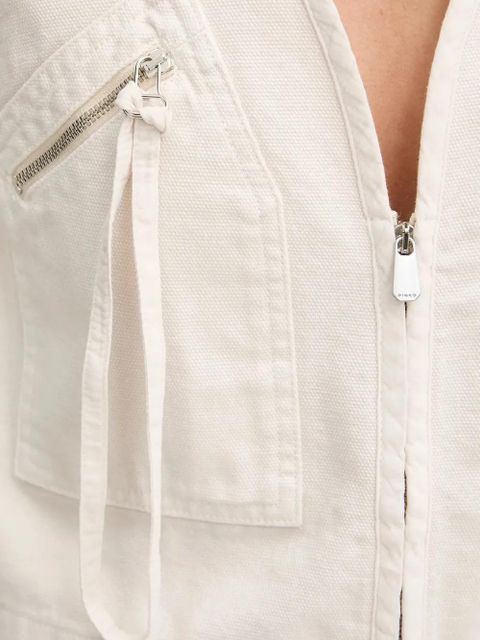 PINKO V-neck zip-up blouse - White