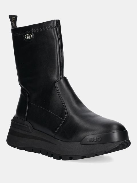 Liu Jo botki AMAZING 22 kolor czarny na platformie BF5051EX04622222 - zdjęcie produktu nr 1